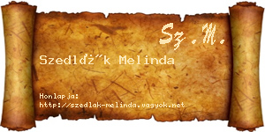 Szedlák Melinda névjegykártya