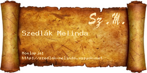 Szedlák Melinda névjegykártya